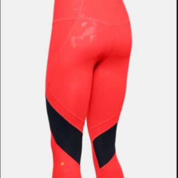 Under Armour | UA RUSH Upstream Pink Camo Compression Crop Leggings XS NWOT - Picture 3 of 10